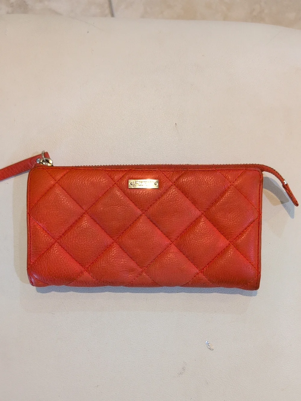 Kate Spade Orange And Cream Long Wallet